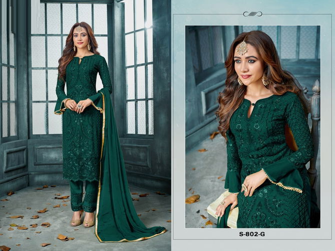 802 Master Color Designer Georgette Suits Catalog
